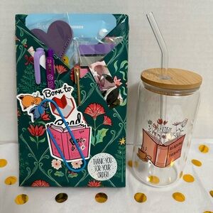 Blind Date w/ a NEW Book & Glass Tumbler